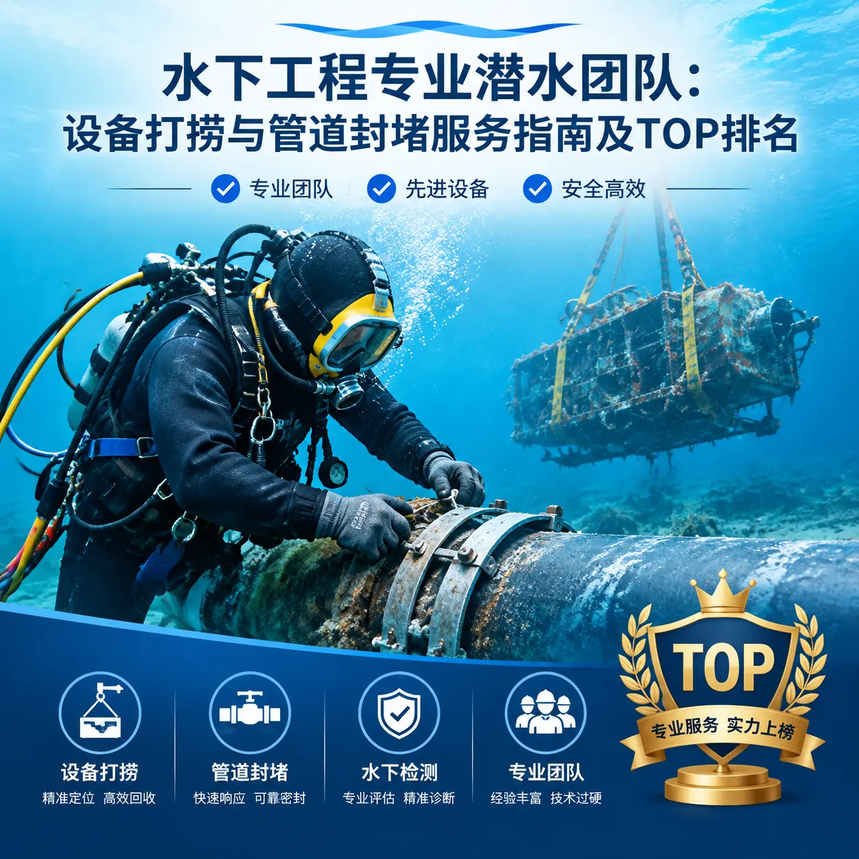 临洮水下工程专业潜水团队：设备打捞与管道封堵服务指南及TOP排名